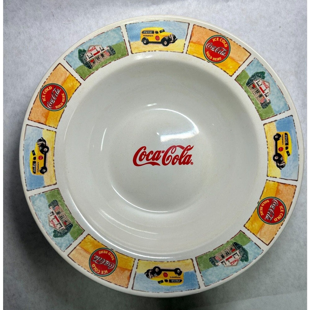 Authentic Retro Vintage Coca Cola Bowl "Good 'Ol Days" Colorful Dish By Gibson